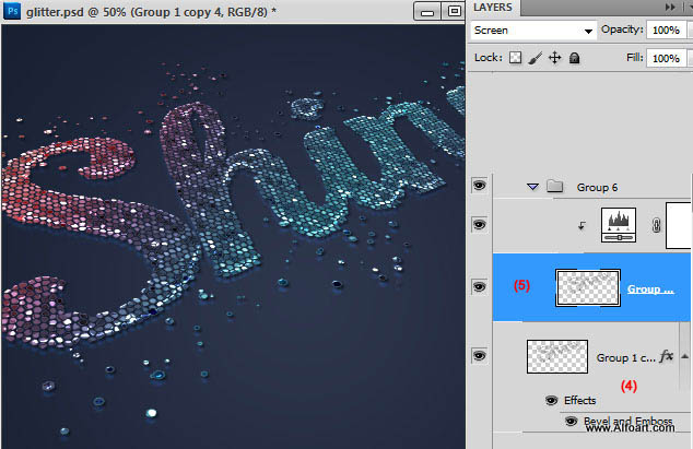 Photoshop设计制作非常绚丽的彩块透视字