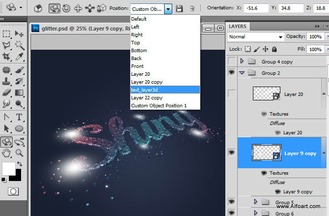 Photoshop设计制作非常绚丽的彩块透视字