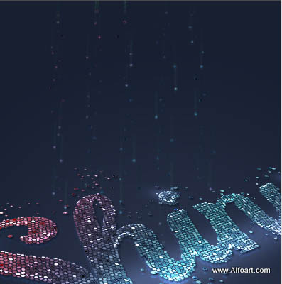 Photoshop设计制作非常绚丽的彩块透视字