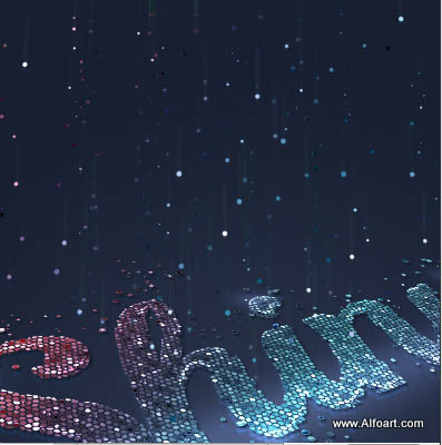 Photoshop设计制作非常绚丽的彩块透视字