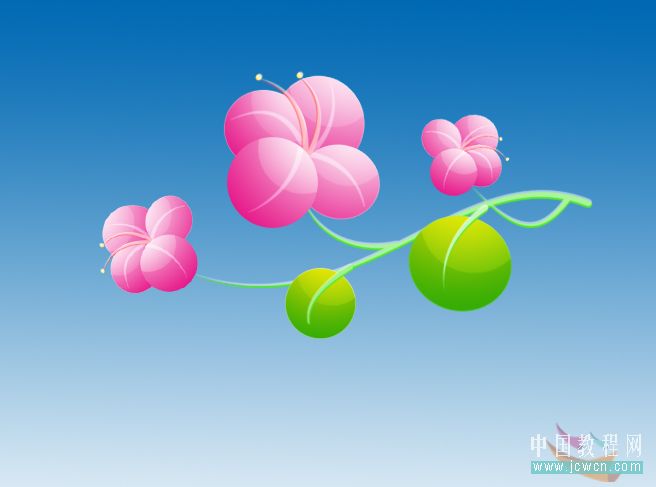 ps鼠绘漂亮的卡通粉色花朵教程”