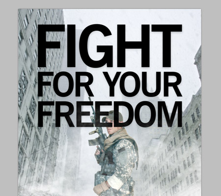 PhotoShop(PS)各种军事题材合成的超酷军事海报实例教程