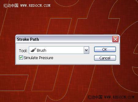 ps利用画笔及描边路径制作漂亮的火花字