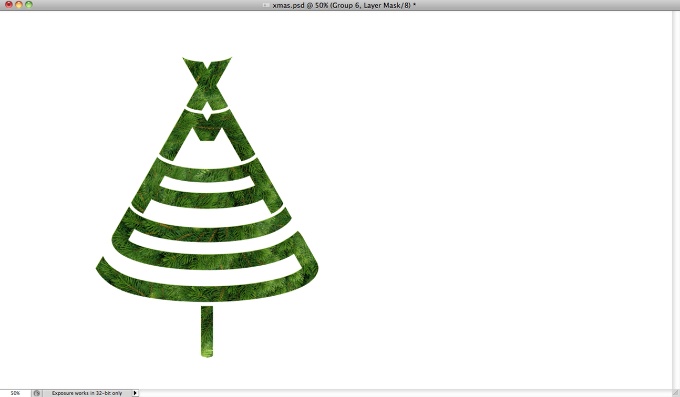 Photoshop(PS)结合Illustrator设计制作简单漂亮的圣诞节圣诞树图实例教程