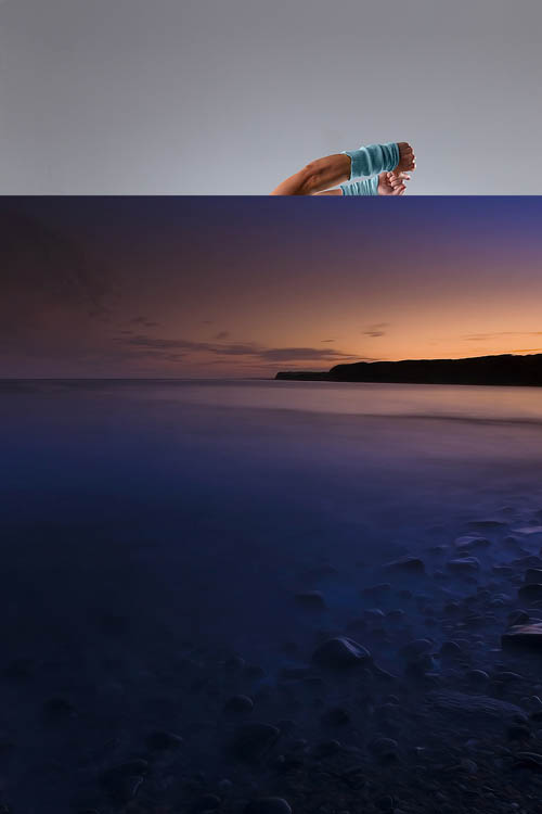 PS合成抽象的蓝色舞者天使