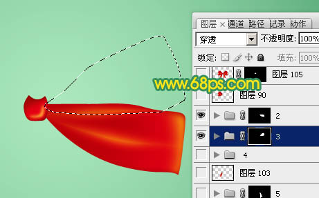 Photoshop制作逼真精美的丝绸质感红色蝴蝶结