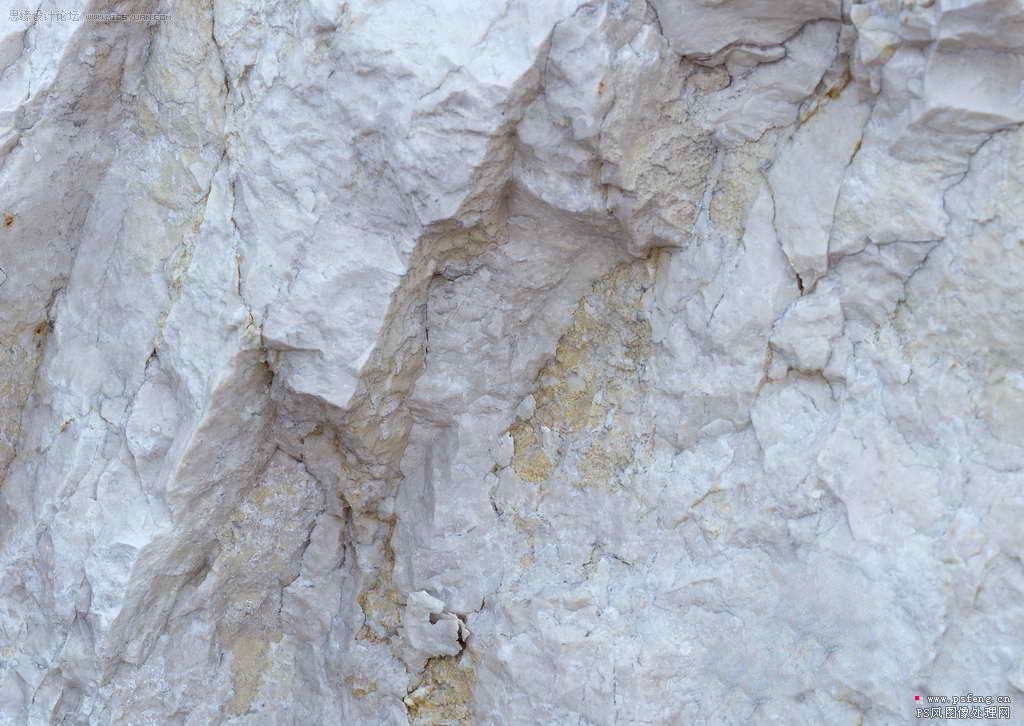 Photoshop与岩石素材将真人转为石头人像教程