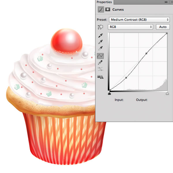 PS鼠绘制做一个甜美的奶油蛋糕