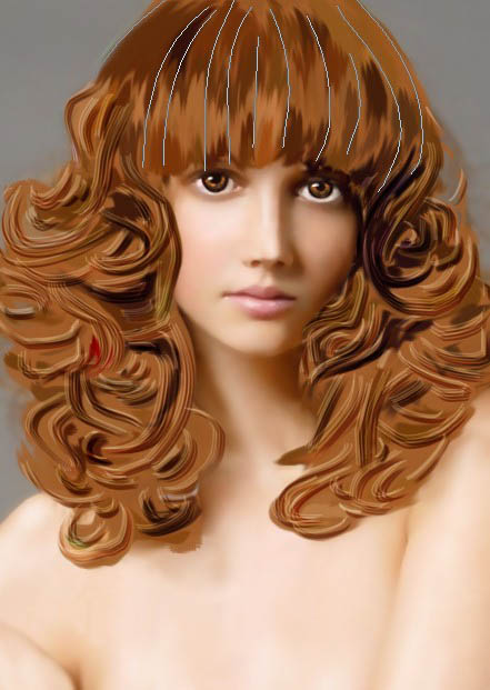 Photoshop鼠绘漂亮金发美女效果