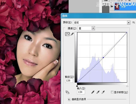 Photoshop为玫瑰丛下美女调出写 真效果