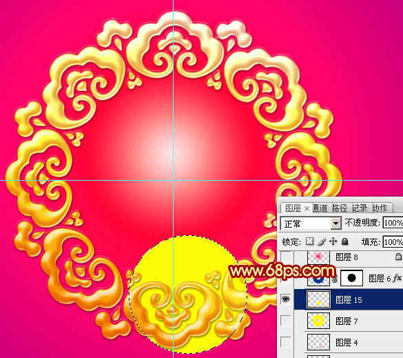 Photoshop打造非常华丽的2014马年立体花纹圆盘