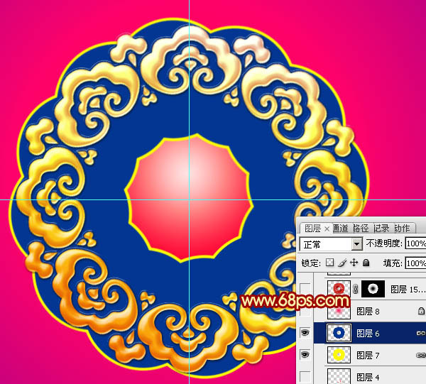 Photoshop打造非常华丽的2014马年立体花纹圆盘