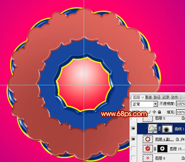 Photoshop打造非常华丽的2014马年立体花纹圆盘