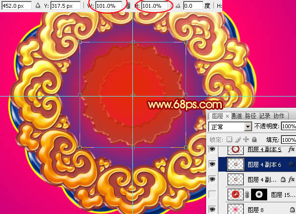 Photoshop打造非常华丽的2014马年立体花纹圆盘