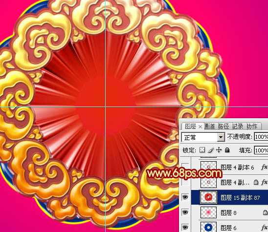 Photoshop打造非常华丽的2014马年立体花纹圆盘