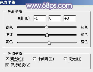 Photoshop为绿草中的美女加上梦幻的青蓝色