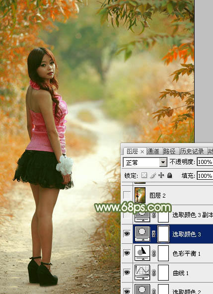 Photoshop��С�����е���Ů���Ƴ�Ũ��ĳ���ɫ