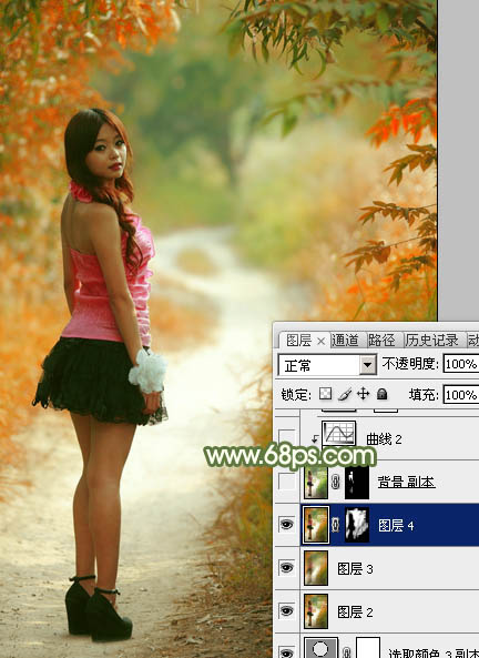 Photoshop��С�����е���Ů���Ƴ�Ũ��ĳ���ɫ
