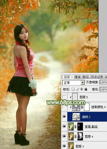 Photoshop��С�����е���Ů���Ƴ�Ũ��ĳ���ɫ