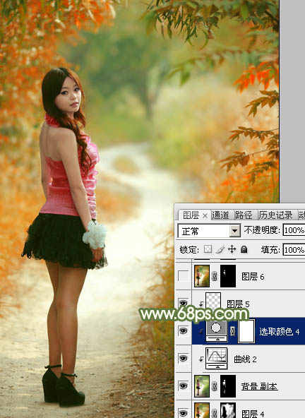 Photoshop��С�����е���Ů���Ƴ�Ũ��ĳ���ɫ