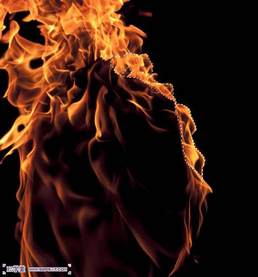 photoshop利用画笔及变形工具手绘制作漂亮的紫色火焰字