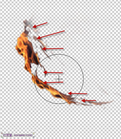 photoshop利用画笔及变形工具手绘制作漂亮的紫色火焰字