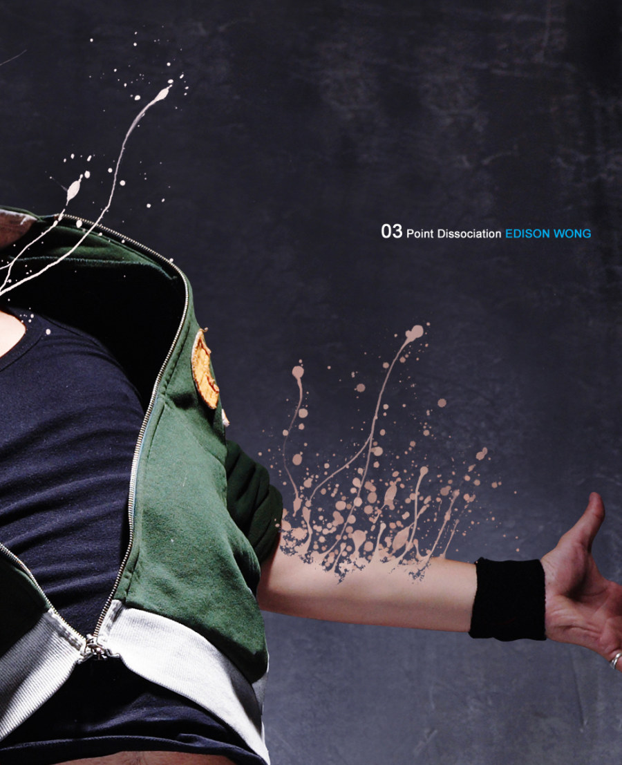 Photoshop设计制作墨点抽离效果