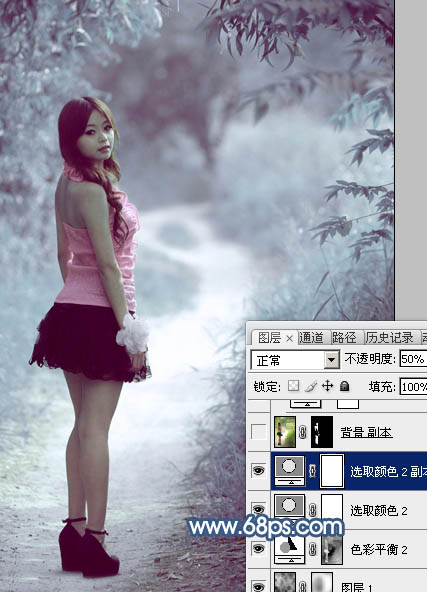 PhotoshopΪ������ŮͼƬ�����λõ��������ɫ