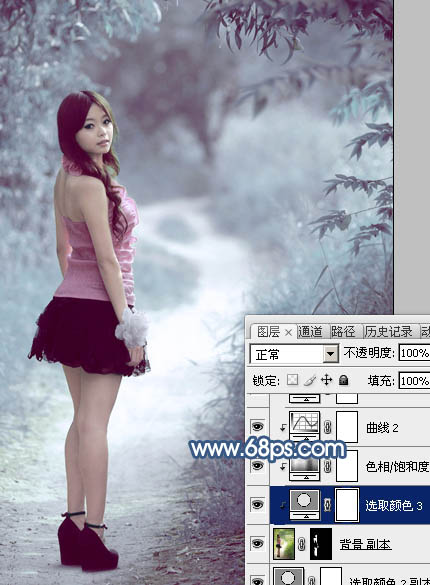 PhotoshopΪ������ŮͼƬ�����λõ��������ɫ