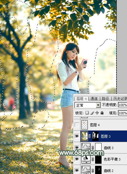 Photoshop打造甜美的秋季暖褐色外景人物图片