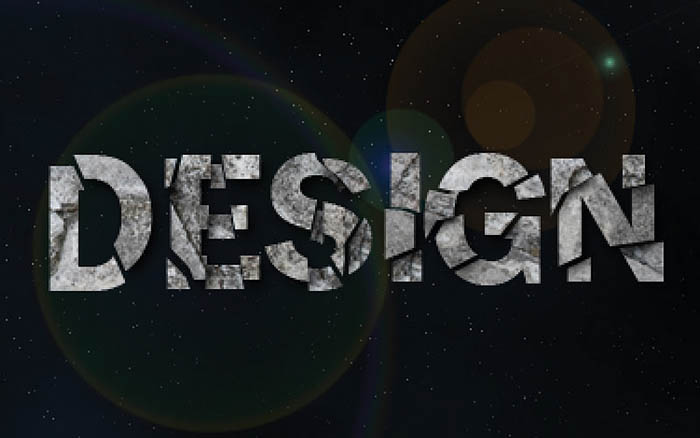 Photoshop制作极具冲击效果的裂纹碎块玻璃字