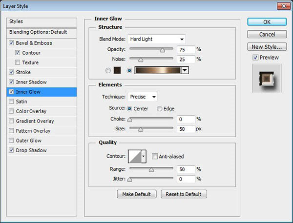 Photoshop设计制作时尚的发光金属边框字