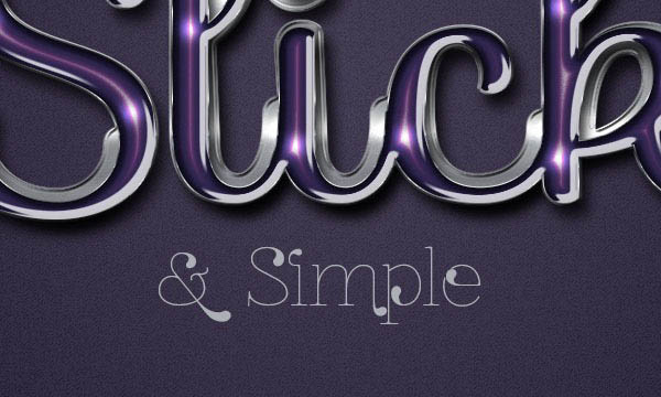 Photoshop设计制作时尚的发光金属边框字