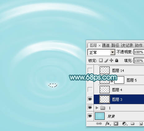 Photoshop制作非常清凉的夏季水纹壁纸