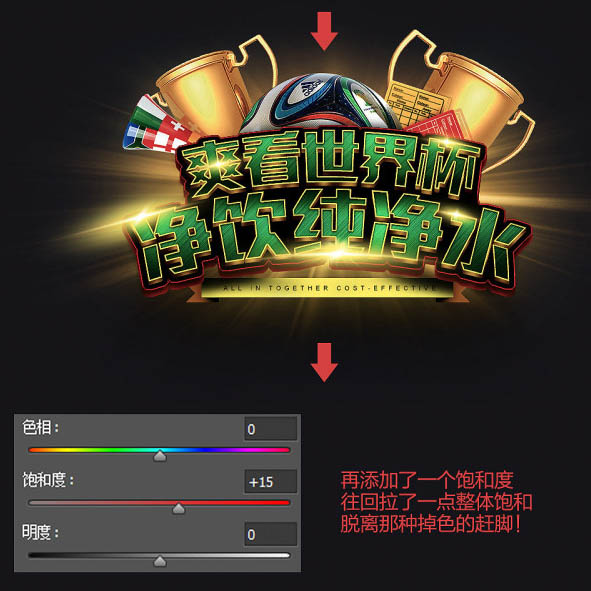 Photoshop制作超酷的世界杯纯净水海报