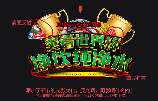 Photoshop制作超酷的世界杯纯净水海报