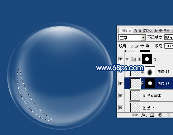 Photoshop快速制作多层次的白色透明泡泡