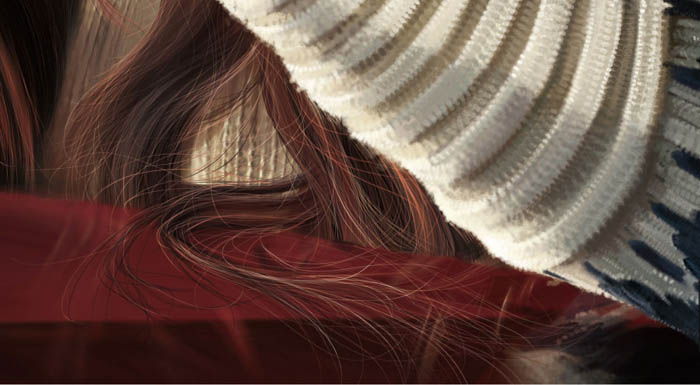 PS鼠绘在茶餐厅静静等待的美女