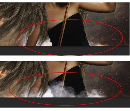 PS合成火焰四射的天使小提琴演奏者