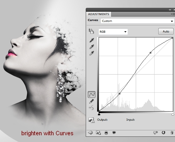 Photoshop合成一个抽象的泣血美女