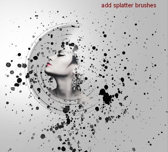 photoshop合成一个抽象的泣血美女