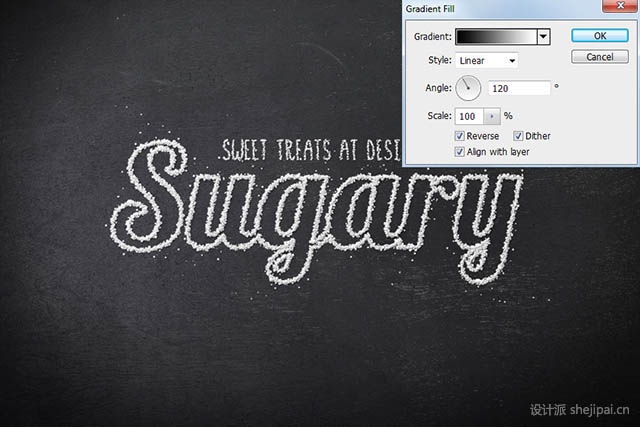 Photoshop设计制作白色晶片的糖果字效果