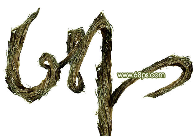 Photoshop制作创意的古树藤连写字