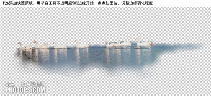 Photoshop为水景图片增加漂亮的荷叶及蓝天