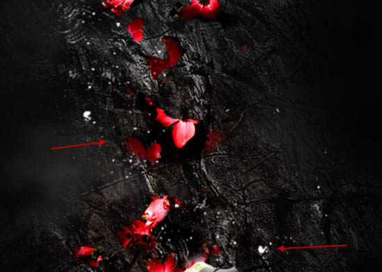 Photoshop打造颓废创意的金色鲜花人像海报