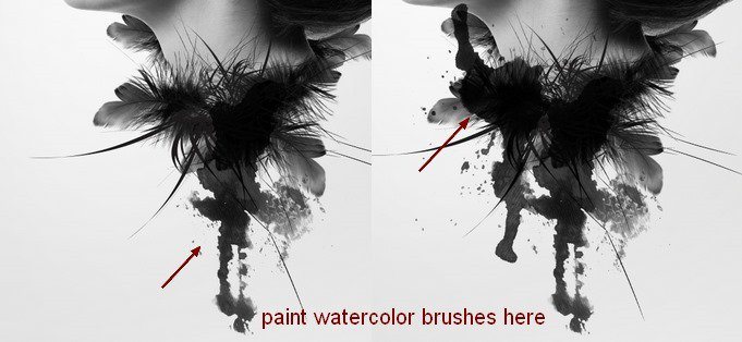 PS�ϳ���Ƭ��ɢ�ĺڰ׳�����Ůͷ��