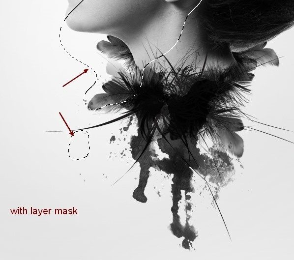 PS�ϳ���Ƭ��ɢ�ĺڰ׳�����Ůͷ��