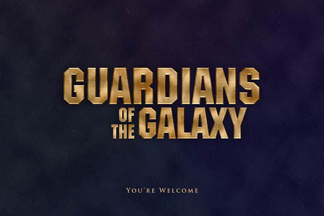 Photoshop制作大片中的古典金色金属标题字