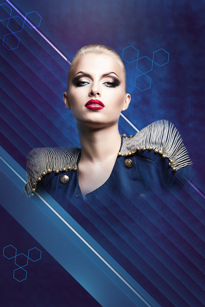 PS合成绘制闪亮璀璨的时尚海报