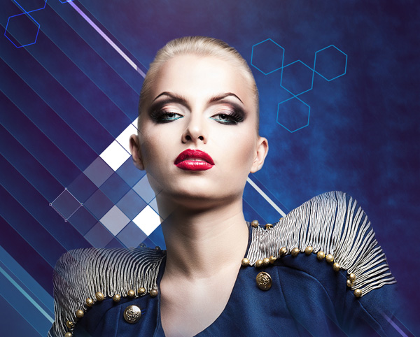 PS合成绘制闪亮璀璨的时尚海报